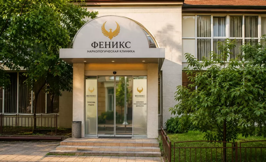 Вход в наркологическую клинику «Феникс» в Злынке
